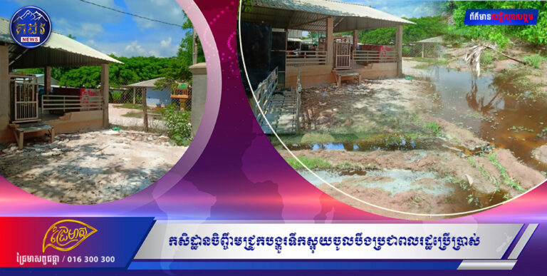 កសិដ្ឋានចិញ្ចឹមជ្រូកបង្ហូរទឹកស្អុយចូលបឹងប្រជាពលរដ្ឋប្រើប្រាស់តាំងពីដូនតាមកដោយឡែកអាជ្ញាធរសំងំស្ងៀម!!!