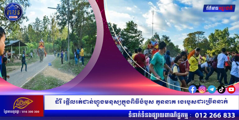ដំរី ផ្អើលរត់ជាន់ហ្វូងមនុស្សក្នុងពិធីបំបួស កូននាគ រងរបួសជាច្រើននាក់