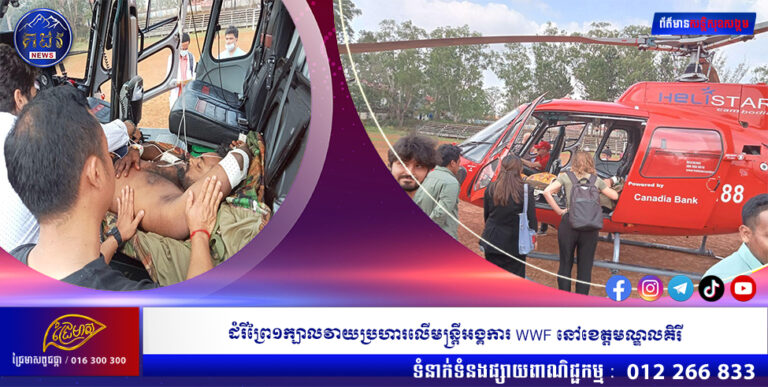 ដំរីព្រៃ១ក្បាលវាយប្រហារលើមន្ត្រីអង្គការ WWF នៅខេត្តមណ្ឌលគិរី