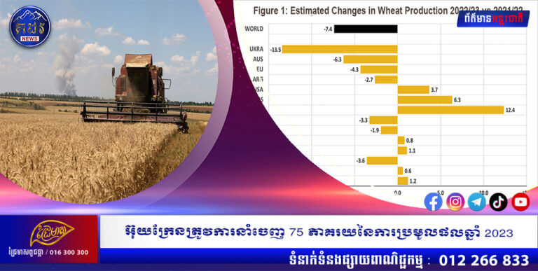 អ៊ុយក្រែនត្រូវការនាំចេញ 75 ភាគរយនៃការប្រមូលផលឆ្នាំ 2023