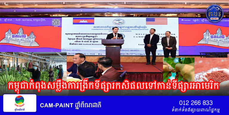 កម្ពុជាកំពុងសម្លឹងការង្រីកទីផ្សារកសិផលទៅកាន់ទីផ្សារអាមេរិក